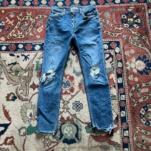 Re/Done Originals High Rise Ankle Crop Jeans